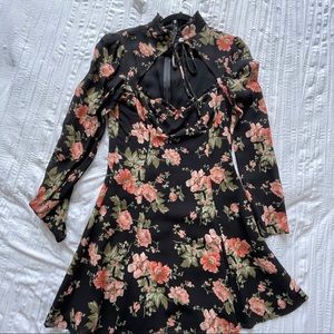 Reformation Floral Peek-a-Boo Dress